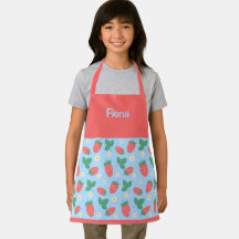 Delantal personalizable Mini Strawberry Blossom