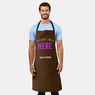 DELANTAL PERSONALIZABLE MODERNO ELEGANTE BROWN VERIFICADO M