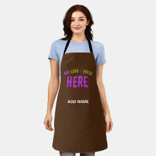DELANTAL PERSONALIZABLE MODERNO ELEGANTE BROWN VERIFICADO M