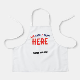 DELANTAL PERSONALIZABLE MODERNO ESTILO BLANCO VERIFICADO MA