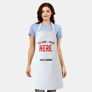 DELANTAL PERSONALIZABLE MODERNO ESTILO BLANCO VERIFICADO MA