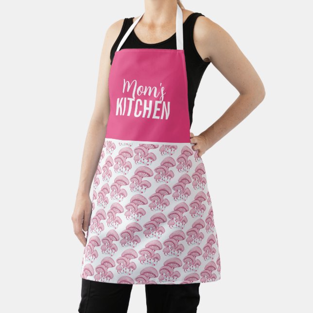 Delantal Personalizable Rhodotus Pink Mushroom Kitchen Apro (in situ)