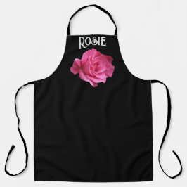 Delantal Personalizable Rosie nombre rosa romántico floral