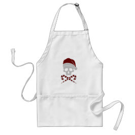 Delantal Personalizable Skull Santa Claus