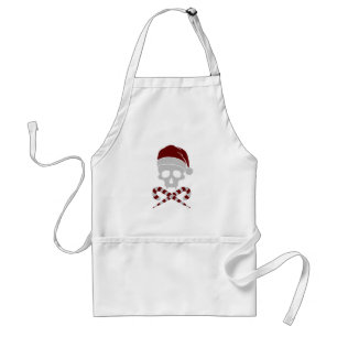 Delantal Personalizable Skull Santa Claus