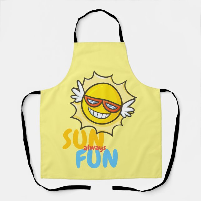 Delantal Personalizable Sol siempre Diversión (Anverso)
