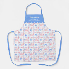 Delantal Personalización de la acuarela Patriótica del 4 de