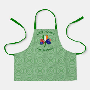Delantal Personalización de la bandera de shamrock norteame