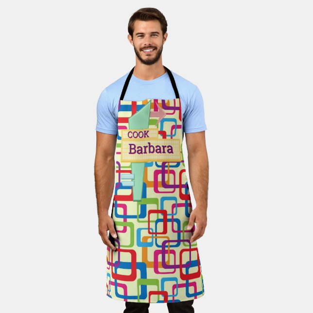 Delantal Personalización de la era retro (Gastado)