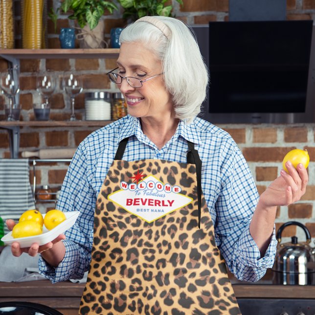 Delantal Personalización de la impresión del leopardo de Ró (Subido por el creador)