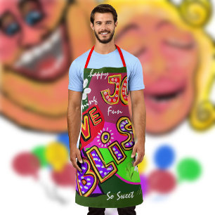 Delantal Personalización de la tipografía gráfica sobre el