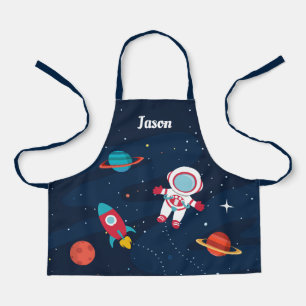 Delantal Personalización del buque de cohete astronauta en