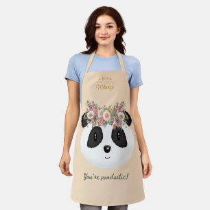 Delantal Personalizada eres Pandastic Pun Ladies'