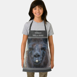 Delantal Personalizada la cara de la llamada negra