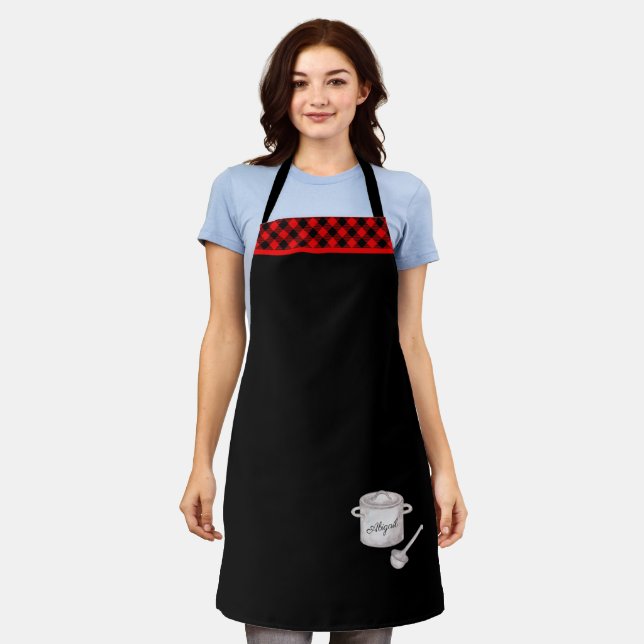 Delantal Personalizada la olla del chef de guarnición de ce (Gastado)