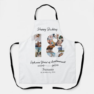 Delantal Personalizado 18º Apron con Collage de fotos