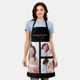 Delantal Personalizado 3 secciones Collage de fotos de fami
