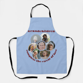 Delantal Personalizado Abuela/hijos 7 Collage de fotos de c