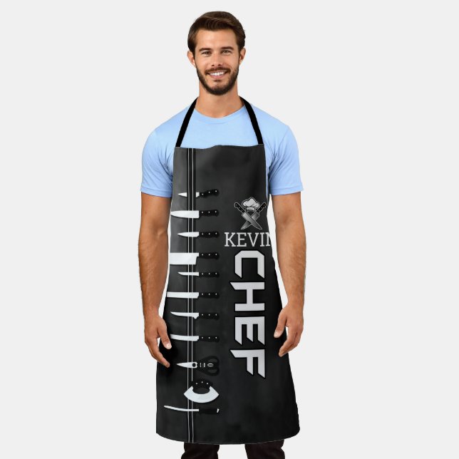 Delantal Personalizado Apron CHEF con nombre personalizado (Gastado)