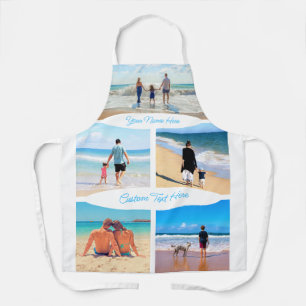 Delantal Personalizado Apron de su Collage de fotos con nom