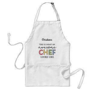 Delantal Personalizado Awesome Chef Gifts   Mejor Chef Cada