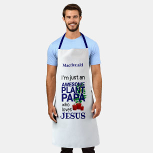 Delantal Personalizado AWESOME PLANTA PAPA AMA JESUS Garden