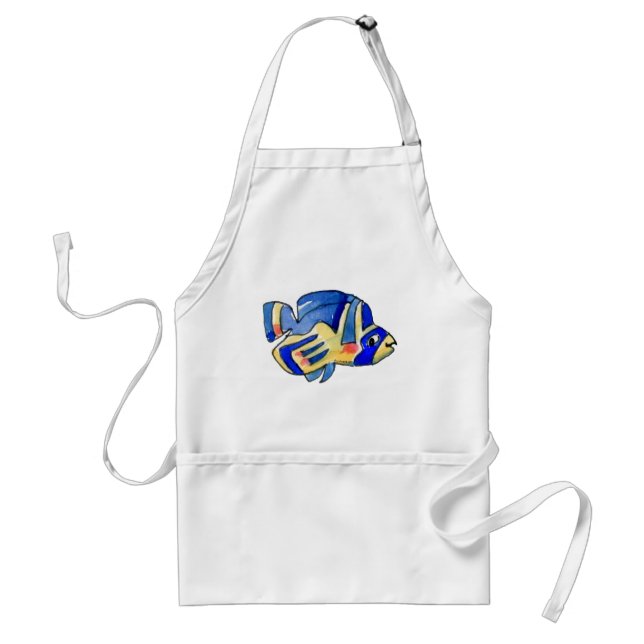 Delantal Personalizado azul mariposa (Frente)