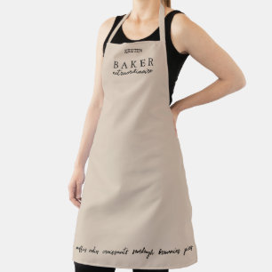 Delantal Personalizado Baker Extraordinaire Almond Large
