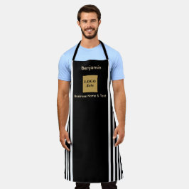 Delantal Personalizado Banda negra y blanca