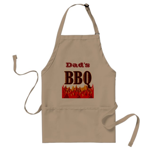 Delantal Personalizado BBQ Red Flames Apron (Frente)