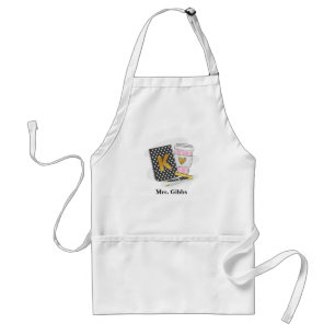 Delantal Personalizado Black Kindergarten Teacher Art Bakin