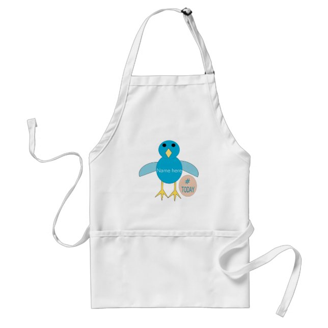 Delantal Personalizado Blue Birthday Boy Chick Apron (Frente)
