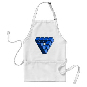 Delantal Personalizado Blue Black Toy Blocks Triangle Vecto
