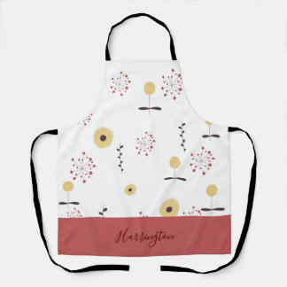 Delantal Personalizado Boho Flor Silvestre 
