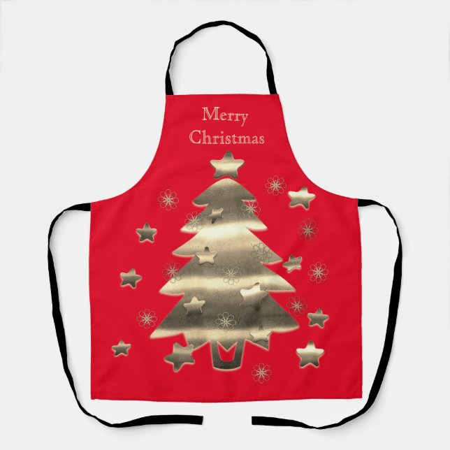 Delantal Personalizado Bright Merry Christmas Apron (Anverso)
