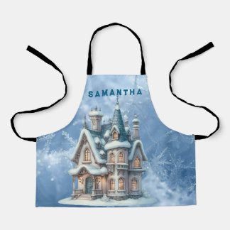 Delantal Personalizado Castillo de Navidad para Ni