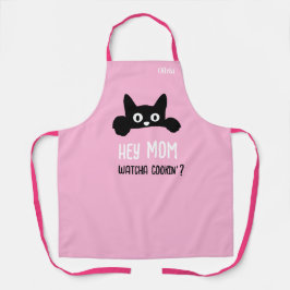 Delantal Personalizado Cat Mom Aprons, Graciosa Impresión p