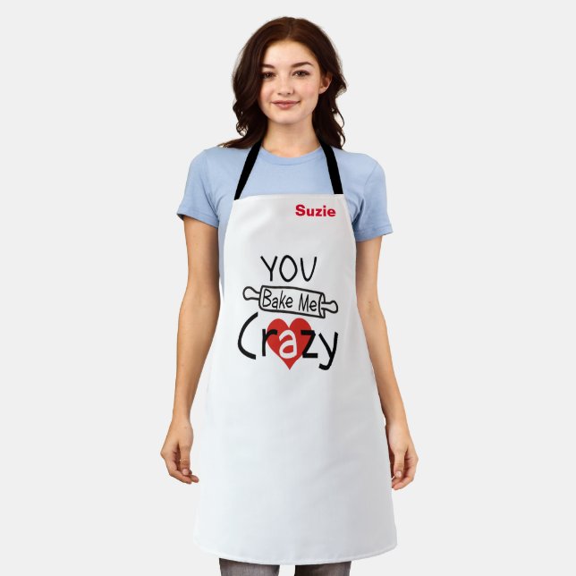 Delantal Personalizado Chef Blanco Baker Nombre Funny Perso (Gastado)