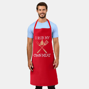 Delantal Personalizado Chef Chef Hombres I Rub My Meat Funn