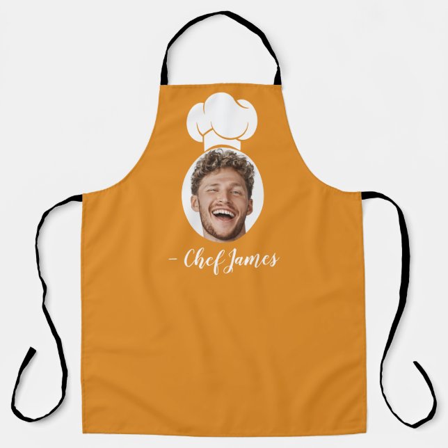 Delantal Personalizado Chef con Naranja de regalo de cocina (Anverso)