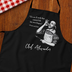 Delantal Personalizado Chef Moderno Funny Shakespeare Cita