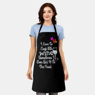 Delantal Personalizado Chef negro Sassy Cook Wine Personali