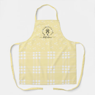Delantal Personalizado Cocina de yeso amarillo con bolsita 