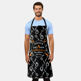 Delantal personalizado cocinero maestro de parrilladas
