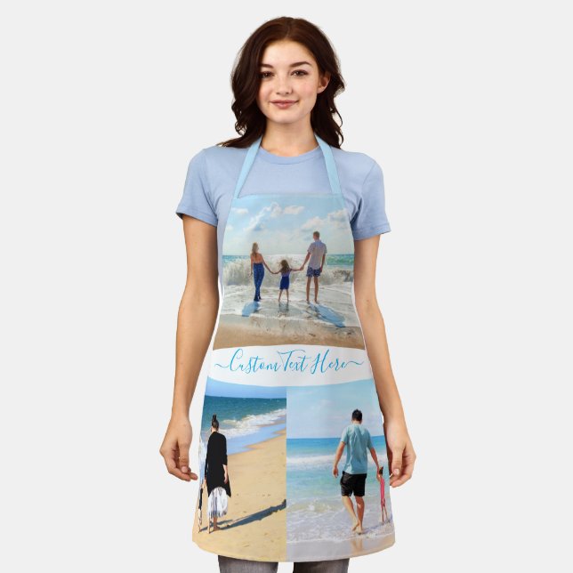 Delantal Personalizado Collage de fotos Mensajes de texto s (Gastado)