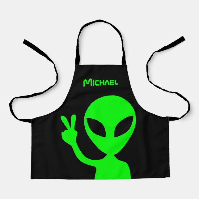 Delantal Personalizado Colores Alien pacífico (Anverso)