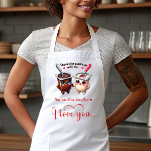 Delantal personalizado con alimentos divertidos pa
