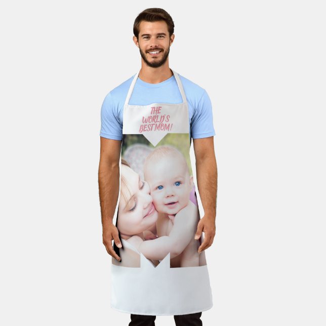 Delantal personalizado con foto para mamá Feliz Dí (Gastado)