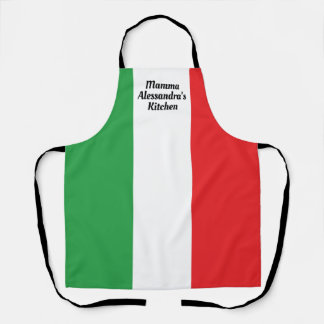 Delantal personalizado con la bandera italiana en