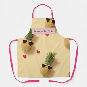 Delantal Personalizado con Patrón de Piña Adorable